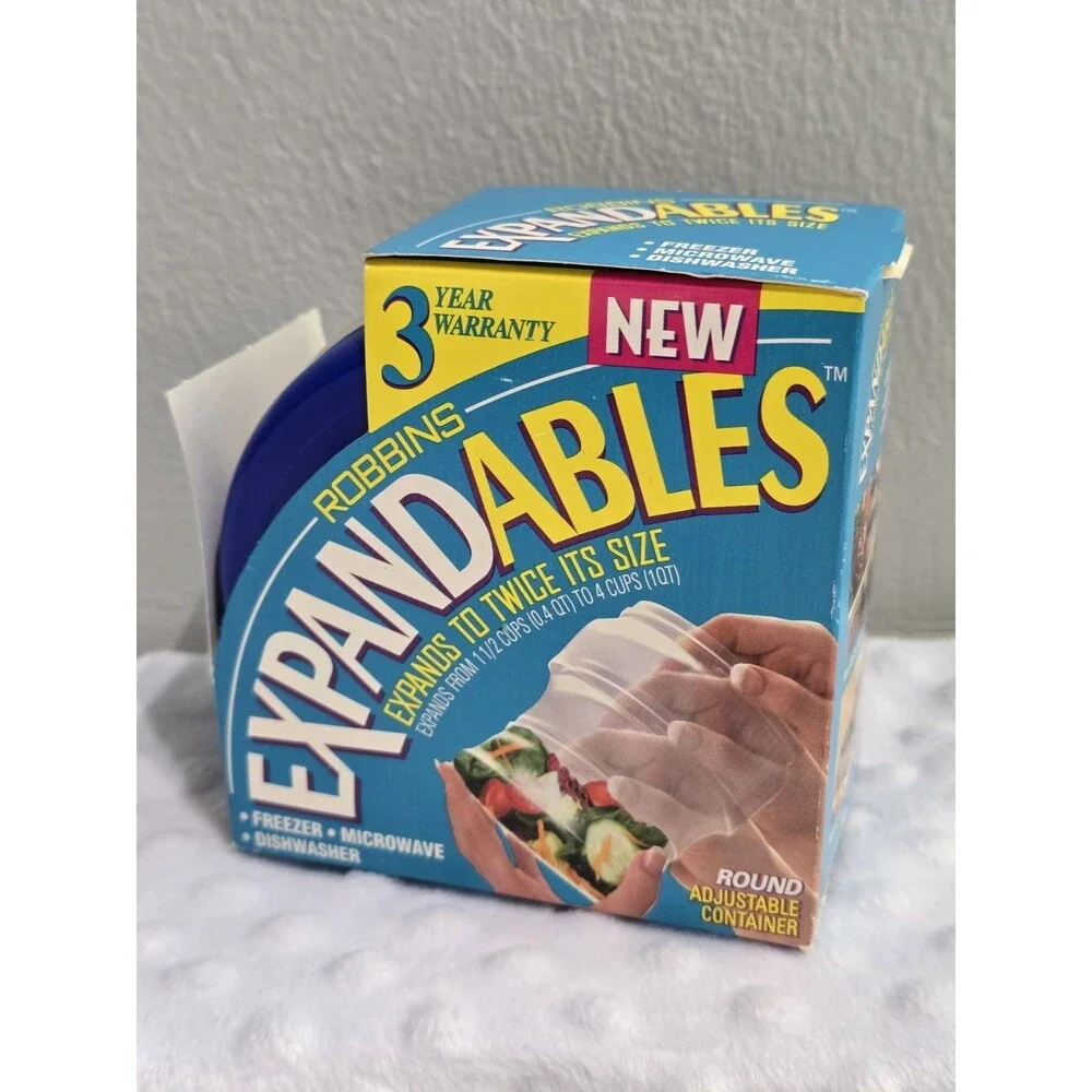 New USA Vintage Expandables Container Robbins Food Storage Tupperware Adjustable